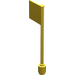 LEGO Yellow Flag on Ridged Flagpole (3596)