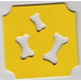 LEGO Geel Foam Part Scala Hond Mat met 3 Bone Cutouts