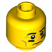 LEGO Yellow Football Player Head (Safety Stud) (3626 / 10778)