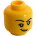 LEGO Yellow Fox Costume Girl Minifigure Head (Recessed Solid Stud) (3626 / 61330)