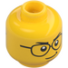 LEGO Yellow Gamer, Male (60388) Minifigure Head (Recessed Solid Stud) (3626 / 101419)