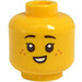 LEGO Yellow Girl&#039;s Head with Freckles (Recessed Solid Stud) (3626)