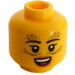 LEGO Yellow Gith Warlock Female Head (Safety Stud) (3274)