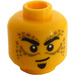 LEGO Yellow Gith Warlock Male Head (Safety Stud) (3274)