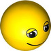 LEGO Jaune Hard Plastique Balle 52mm avec Open Yeux et Open Smiling Mouth (23065 / 41216)