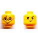 LEGO Yellow Harry Potter / Goyle with Slytherin Torso and Light Gray Legs Head (Safety Stud) (3626)