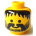 LEGO Yellow Head with Black Beard (Safety Stud) (3626)