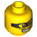 LEGO Yellow Head with Black Eye Mask (Recessed Solid Stud) (3626 / 12814)