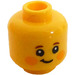 LEGO Yellow Head with Child Face with Bright Light Orange Cheeks (Recessed Solid Stud) (3626)