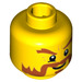 LEGO Jaune Diriger avec Dark Orange Beard et bushy Eyebrows (Goujon solide encastré) (13466 / 74305)