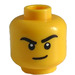 LEGO Yellow Head with Face / Green HUD Face (Safety Stud) (3274)