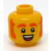 LEGO Gelb Kopf mit Ginger Sideburns (Einbau-Vollbolzen) (3626)