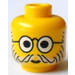 LEGO Yellow Head With Glasses and Beard (Safety Stud) (3626)