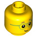 LEGO Yellow Head With Glasses (Recessed Solid Stud) (3626 / 38221)