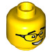 LEGO Yellow Head with Glasses (Recessed Solid Stud) (3626 / 75411)