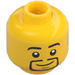 LEGO Yellow Head with Goatee and Hearing Device (Recessed Solid Stud) (3626 / 101368)