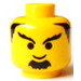 LEGO Yellow Head with Goatee, Angled and Bushy Eyebrows (Safety Stud) (3626)