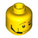 LEGO Yellow Head With Headset (Safety Stud) (3626 / 86701)