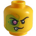 LEGO Yellow Head with Lime Patch with Fang (Safety Stud) (3274)