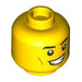 LEGO Yellow Head with Lopsided Smile with Teeth (Recessed Solid Stud) (3626 / 103816)