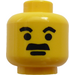 LEGO Yellow Head with Moustache (Safety Stud) (3626)