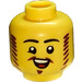 LEGO Gul Huvud med Reddish Brun Mutton Chops (Infälld solid knopp) (3626 / 82348)