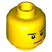 LEGO Yellow Head with Scared Expression (Safety Stud) (23090 / 59877)