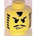 LEGO Yellow Head with Sideburns Moustache and Grin (Safety Stud) (3626)