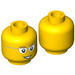LEGO Yellow Head with Silver Glasses and Open Mouth Smile (Recessed Solid Stud) (3626 / 89164)