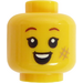 LEGO Yellow Head with Smile and Scar / Open mouth and Scar (Recessed Solid Stud) (3626)