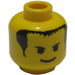 LEGO Yellow Head with Smile, Black Eyebrows and Hair (Safety Stud) (3626)