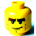 LEGO Gelb Kopf mit Dick Brown Eyebrows (Sicherheitsbolzen) (3626)