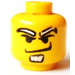 LEGO Yellow Head with White Goatee and Eyebrows (Safety Stud) (3626)