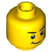 LEGO Yellow Hero - Tranquilizer Belt Head (Safety Stud) (3626 / 73695)