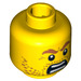 LEGO Yellow Highland Battler Head (Safety Stud) (3626 / 99291)