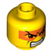 LEGO Yellow Hikaru Head (Safety Stud) (3626 / 54898)