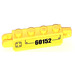LEGO Yellow Hinge Brick 1 x 4 Locking Double with 60152 on both sides Sticker (30387)