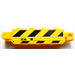 LEGO Geel Scharnier Steen 1 x 4 Vergrendelings Dubbele met Zwart en Geel Danger Strepen en &#039;5T&#039; Sticker (30387)