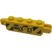 LEGO Yellow Hinge Brick 1 x 4 Locking Double with Black Danger Stripes and &#039;Max - 2T&#039; Sticker (30387)