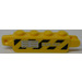 LEGO Gelb Scharnier Backstein 1 x 4 Verriegeln Doppelt mit &#039;RAF-165&#039;, Schwarz und Gelb Danger Streifen, Vents (both sides) Aufkleber (30387)