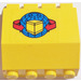 LEGO Gul Hengsel Panel 2 x 4 x 3.3 med Luft Cargo&#039; med Package, Rød Arrows Klistremerke (2582)