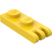 LEGO Amarillo Bisagra Placa 1 x 2 con 3 Puntas y espigas sólidas