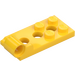 LEGO Yellow Hinge Plate Bottom 2 x 4 with 4 Studs and 3 Pin Holes (98285)