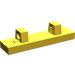 LEGO Yellow Hinge Tile 1 x 4 Locking with 2 Single Stubs on Top (44822 / 95120)