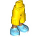 LEGO Yellow Hip with Shorts with Cargo Pockets with Bright blue shoes (2268)