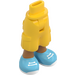 LEGO Yellow Hip with Shorts with Cargo Pockets with Bright blue shoes (2268)