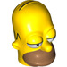 LEGO Yellow Homer Simpson Head with Partially Open Eyes (16356)