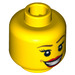 LEGO Yellow Horseback Rider Head (Safety Stud) (3626 / 11982)