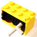 LEGO Geel Slang Reel 2 x 4 x 2 Houder met Spool en String en Light Grijs Slang Nozzle