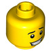 LEGO Yellow Hot Dog Man Minifigure Head (Safety Stud) (3626 / 19116)